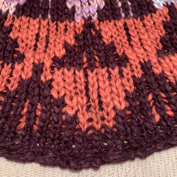 FREE PEOPLE CROCHET TURTLENECK SWEATER IN FEMME COMBO LONG PUFF SLEEVES - Picture 8 of 15